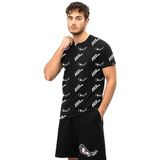 No Fear Orijinal Baskılı Erkek T-shirt Siyah Siyah L