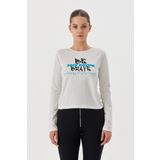 No Fear Orijinal Kadin T-Shirt Uzun Kollu Beyaz