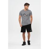 No Fear Siyah Dama Desenli Kısa Kol Erkek T-shirt M50091 - XL