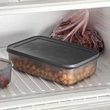 No Frost Silikon Yumuşak Kapalı Saklama Kabı Dondurucu ve Buzluk Saklama Kabı 1500ML, Kapaklı N
