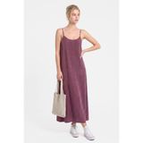 No Matter What Ayarlanabilir İnce Askılı Tencel Midi Elbise