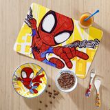No Name Nonamee Lisanslı Spider Man Mutfak Seti 20 cm Servis Tabağı Çok Renkli ve 12 cm Kase ile Eğlenceli