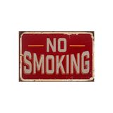No Smoking - Retro Ahşap Poster