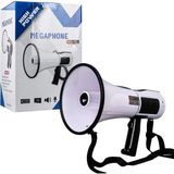 No-Tel 106U Bluetooth-Usb-Siren-Ses Kayıt Özellikli Dahili Bataryalı 100 Watt Büyük Boy Megafon - Çok Renkli