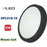 No-vo 16W LED Glob Tavan Armatürü - Siyah Kasa - Beyaz