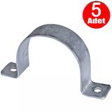 No:10 Çiftli Sac Kablo Kroşe 50Mm Demir Köprü Metal Boru Tutma Bağlama Kelepçesi -5Adet