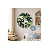 no26dekor 🕒 Futbol Temalı⭐ Sessiz Çocuk Duvar Saati 🎈 MDF Dekoratif Çocuk Odası Saati 33cm