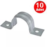 No:4 Çiftli Sac Kablo Kroşe 20Mm Demir Köprü Metal Boru Tutma Bağlama Kelepçesi -10Adet
