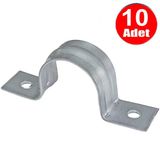 No:7 Çiftli Sac Kablo Kroşe 25Mm Demir Köprü Metal Boru Tutma Bağlama Kelepçesi -10Adet