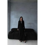 No8 Home Pantolon Yırtmaçlı Elbise Ikili Triko Takım Siyah Elf - Standart