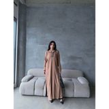 No8 Home Pantolon Yırtmaçlı Elbise Ikili Triko Takım Vizon Elf - Standart