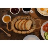 Noah Exclusive Noah Exclusıve Oval Hasır Ekmek SEPETİ-27CM X18 cm x 7 cm - 27 x17 x 7 cm