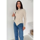 Noa&Noa Kadın Asimetrik Düğme Detaylı Bluz – Diagonal Soft