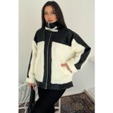 Noa&Noa Kadın Kontrast Panelli Peluş Mont – Polar Edge