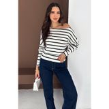 Noa&Noa Kadın Omuz Açık Çizgili Bluz – Paris Touch
