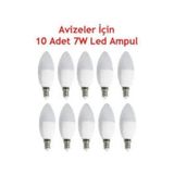 Noas 7 Watt Bujı E14 Duy Led Ampul Beyaz 10 Adet