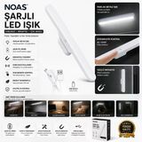 Noas Şarjlı Led Işık Usb Şarjlı Kablosuz Mıknatıslı Led Lamba