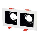 Noas Yl60 2361 Amazon Beyaz İkili Kare Spot Kasası Gu10 Duy