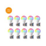 Noas YL95-9029-T10 9W Kumandalı Rgbw LED Ampul - Dim Edilebilir - Hafızalı E27 Duylu 810 Lümen 10'lu Paket