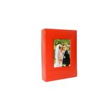 Nobbystar 100'lük Kırmızı Deri 15x21cm Pencereli Fotoğraf Albümü