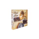Nobbystar 10x15cm 600'lük Gramafon Desenli Fotoğraf Albümü Büyük Boy