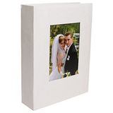 Nobbystar 200'LÜK Deri 10x15cm Pencereli Beyaz Fotoğraf Albümü