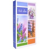 Nobbystar 300'LÜK 10 x 15 cmCM Çiçek Desenli Mavi Fotoğraf Albümü