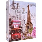 Nobbystar Eyfel Kulesi Desenli Pembe Fotoğraf Albümü 13x18 cm 100 Adet Kapasiteli