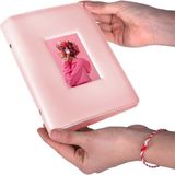 Nobbystar Instax 193 Fotoğraf Kapasiteli Pembe Polakart Pencereli Fotoğraf Albümü - 6x9cm