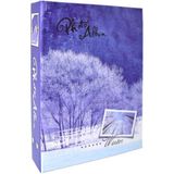 Nobbystar Kış Masalı Desenli Mor 10x15cm Fotoğraf Albümü Sert Karton 200 Fotoğraf Kapasiteli