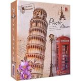 Nobbystar Krem Renkli Pisa Kulesi Desenli 13X18CM Fotoğraf Albümü 100 Adet Kapasiteli