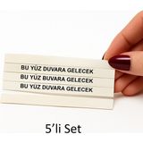Nobbystar Sök-Tak Aplik ve Çerçeve Yedek Montaj Bandı – 5'li Set - Beyaz - 6x76mm - İz Bırakmaz