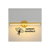 Nobbystar Sök-Tak Sensörlü Gold Günışığı Yapışkanlı Pilli Led Aplik 38cm