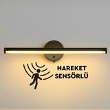 Nobbystar Sök-Tak Sensörlü Günışığı Yapışkanlı Pilli LED Aplik 38CM - Gün Işığı - Siyah