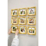 Nobbystar Yapışkanlı Sök-Tak Paspartulu Gold 14X14CM Pola Kare Fotoğraf Çerçevesi - 9'lu paket