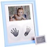 Nobbystar Yeni Doğan Bebek El ve Ayak Izi 22X27CM Mavi Fotoğraf Çerçevesi Mürekkepli Baskı Kiti - Standart
