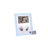 Nobbystar Yeni Doğan Bebek El ve Ayak İzi 22x27cm Mavi Fotoğraf Çerçevesi Mürekkepli Baskı Kiti