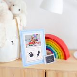 Nobbystar Yeni Doğan El ve Ayak Izi 15X20CM Mavi Fotoğraf Çerçevesi Mürekkepli Baskı Kiti - Standart