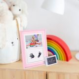 Nobbystar Yeni Doğan El ve Ayak Izi 15X20CM Pembe Fotoğraf Çerçevesi Mürekkepli Baskı Kiti - Standart