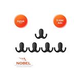 Nobel Aris Askı, Metal Vestiyer Askısı, Matsiyah, Duvar Ve Dolap Askılığı (5'li Set) Vidalı Çok Renkli