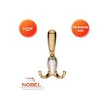 Nobel Aris Portmanto Askısı, Metal Vestiyer Askısı, 80 Gr, Dolap Ve Duvar Askılığı, Altin (vidalı) Çok Renkli