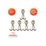 Nobel Arya Portmanto Askısı, Metal Vestiyer Askısı, Antik Sari , Duvar Ve Dolap Askılığı (5'li Set) Vidalı Çok Renkli