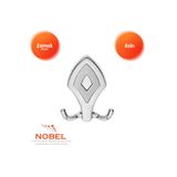 Nobel Baklava Askı, Metal Vestiyer Askısı, 60 Gr, Dolap ve Duvar Askılığı, Krom Matkrom (Vidalı)