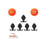 Nobel Baklava Askı, Metal Vestiyer Askısı, Matsiyah, Duvar Ve Dolap Askılığı (5'li Set) Vidalı Çok Renkli