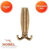 Nobel Best Lüks Portmanto Askı, Metal, Vestiyer Askı, 230 Gr, Dolap Askılık, Duvar Askılığı, Antik Sarı (vidalı) Çok Renkli