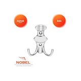Nobel Çizgili Askı, Metal Vestiyer Askısı, 37 Gr, Dolap Ve Duvar Askılığı, Krom (vidalı) Çok Renkli