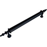 Nobel Desenli Boru Siyah Alüminyum Dolap Kulpu Mobilya Kulpu(Altın - SIYAH)(96MM - 128MM)