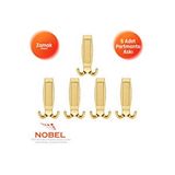 Nobel Eliza Portmanto Askısı, Metal Vestiyer Askısı, Gold, Duvar Ve Dolap Askılığı (5'li Set) Vidalı Çok Renkli