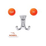 Nobel Emet Askı, Metal Vestiyer Askısı, 29 Gr, Dolap Ve Duvar Askılığı, Krom (vidalı) Çok Renkli