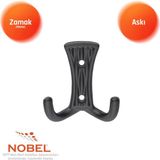 Nobel Emet Askı, Metal Vestiyer Askısı, 29 Gr, Dolap ve Duvar Askılığı, Matsiyah (Vidalı)